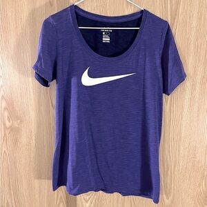 Nike Purple Dri-Fit Crew Tee Athletic Top